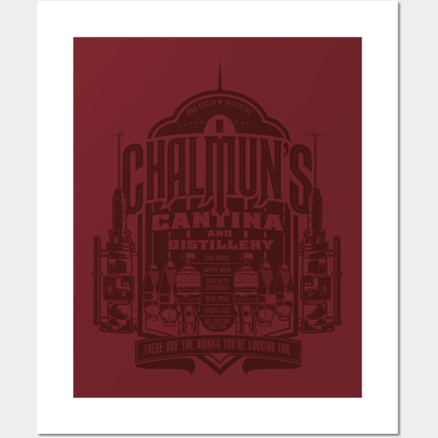 Chalmun's Cantina and Distillery Wall Art by MindsparkCreative